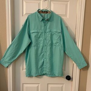 Men's Xl Game Guard brand Teal Long Sleeve Lightweight & Breathable